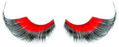 Hot Red Eyelashes With Black Tip