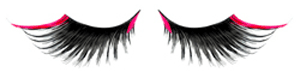 Black With Hot Pink Eyelashes