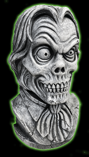 Skull Face Faux Stone Bust