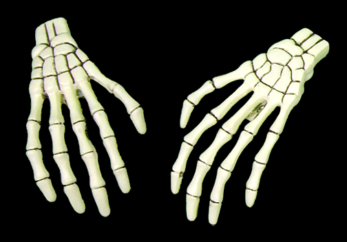 Skeleton Hands Hair Clips