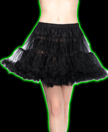 Black Layered Tulle Petticoat