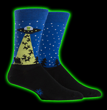 Mens The Alien Who Stole Christmas Socks