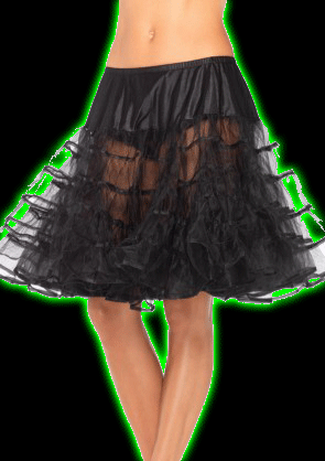 Black Knee Length Petticoat