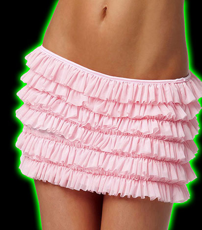 Pink Mesh Mini Skirt