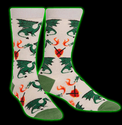 Men's Beware of Dragons Socks