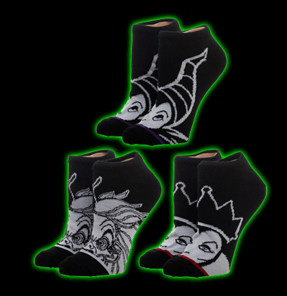 Disney Villains 3 Pack Ankle Socks