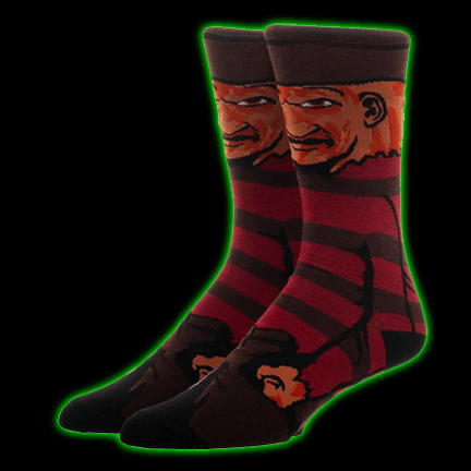 Nightmare On Elm Street Freddy Character Socks