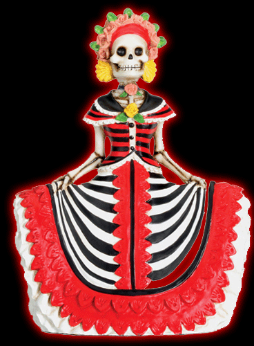 Day Of the Dead Senorita Red