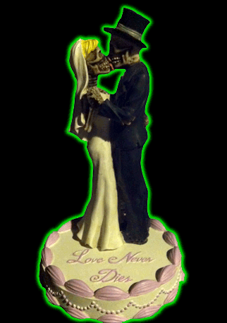 Day Of The Dead Wedding Couple On Cake Figure