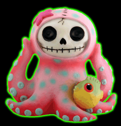 Furrybones Pink Octopee Figurine