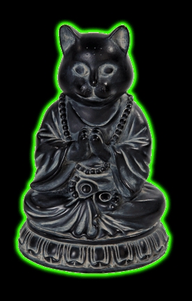 Meditating Cat Figurine