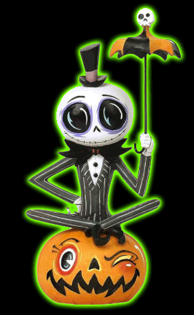 Jack Skellington on Pumpkin Figurine by Miss Mindy