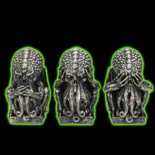 CTHULHU SEE HEAR SPEAK NO EVIL FIGURINE SET