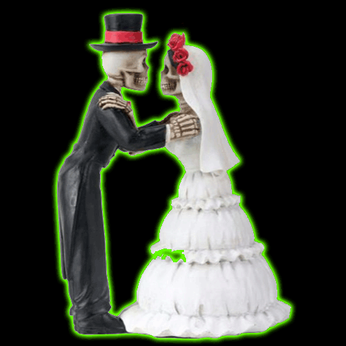 Day of the Dead Wedding Couple The Kiss Figurine