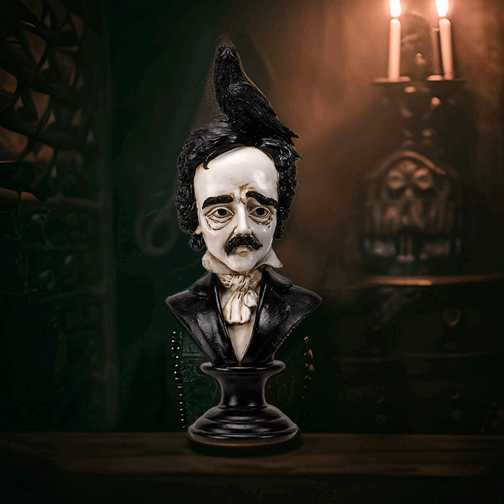 EDGAR ALLEN POE RESIN BUST