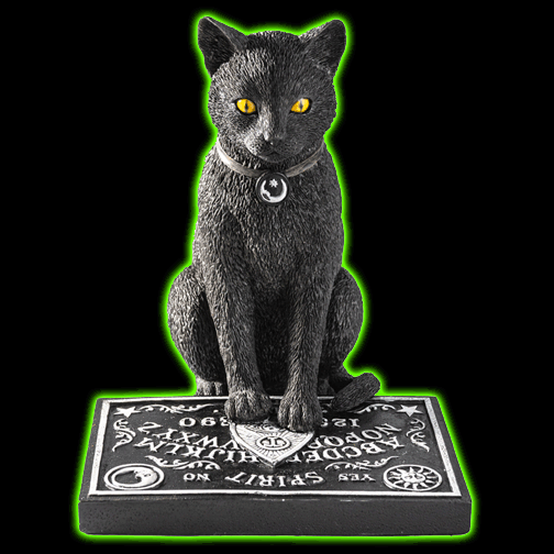 SPIRIT BOARD OUIJA CAT FIGURINE