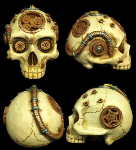 Resin Steampunk Skull