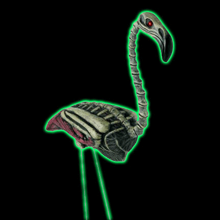 Zombie Flamingo Lawn Prop