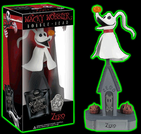 The Nightmare Before Christmas Zero Ghost Dog Wacky Wobbler Bobblehead