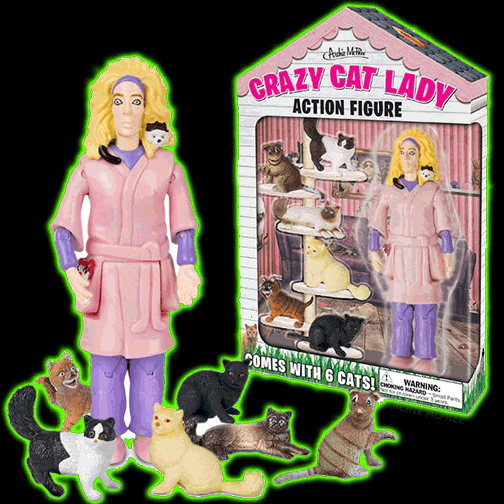 Crazy Cat Lady Doll