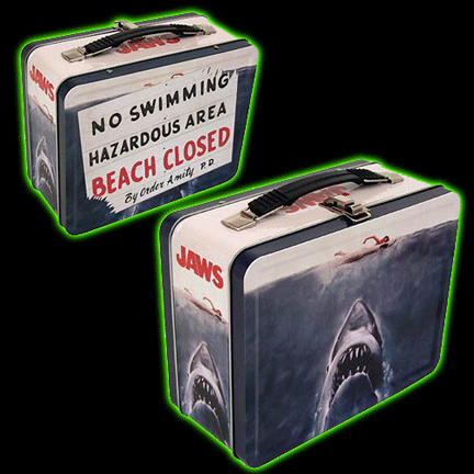 Jaws No Swimming Retro Style Tin Tote Lunch Box
