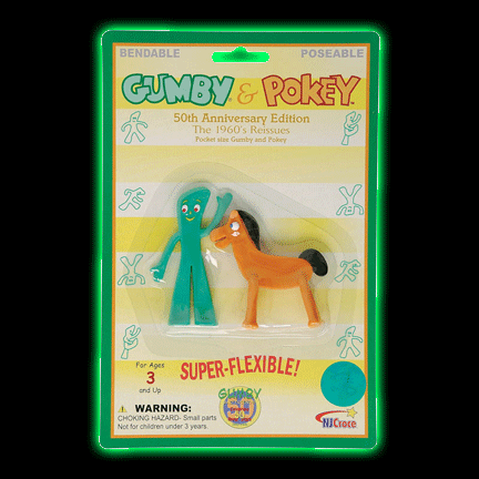 Bendable Pokey & Gumby Pocket Size 50th Anniversary