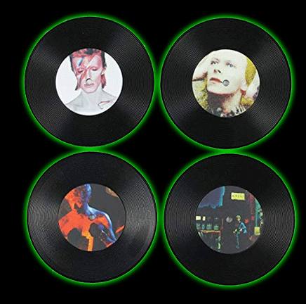 David Bowie Vinyl Coasters