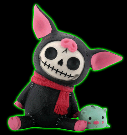 Furrybones Black Bacon Figurine