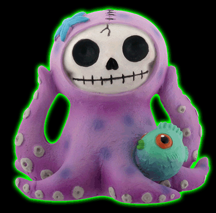 Furrybones Purple Octopee Figurine
