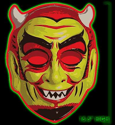 El Diablo Devil Mask Metal Sign