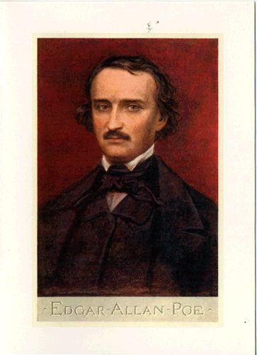 Edgar Allan Poe Portrait Greeting Card - LT-01