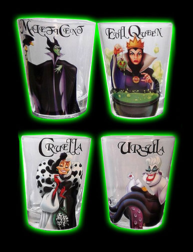 Disney Villains Mini Glass 4-Pack