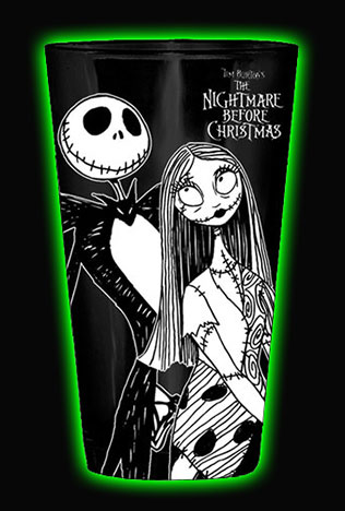 Nightmare Before Christmas Jack and Sally Pint Glass-16 oz