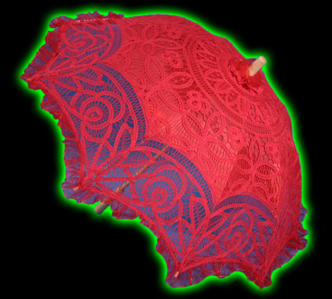 Red Lace Parasol