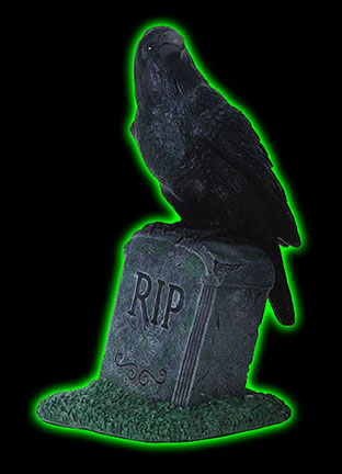 Raven On Tombstone