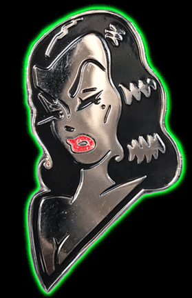 Vampira Face Enamel Pin