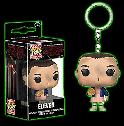 Funko Pop Keychain Stranger Things - Eleven with Eggo (No Wig)