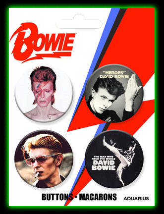 David Bowie Buttons-4 Pack