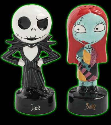 Nightmare Before Christmas Jack and Sally Salt & Pepper Set