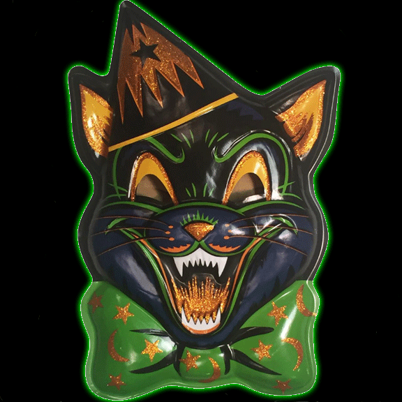 Magic Glitter Cat Vac-tastic Plastic Mask Wall Decor