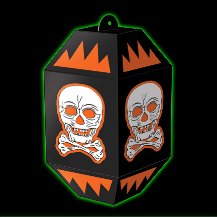 Vintage Halloween Skull Paper Lanterns 7