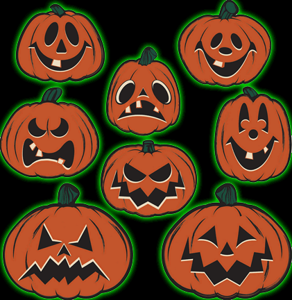 Vintage Halloween Pumpkin Cutouts
