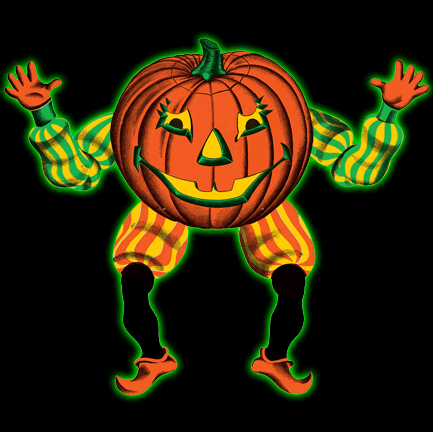 Vintage Halloween Jointed Pumpkin Goblin
