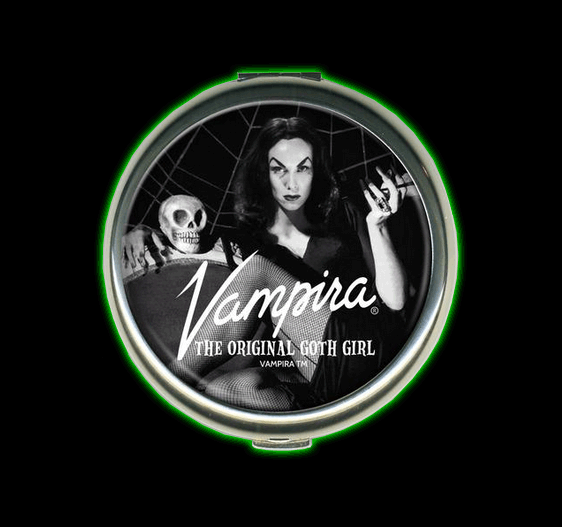 Vampira Goth Girl Compact Mirror