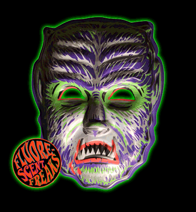 Midnight Man Wolf Fluorescent Vac-tastic Plastic Mask Wall Decor