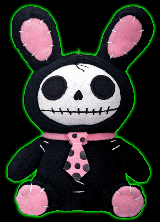 Furrybones Black Bun-Bun Plush - Small