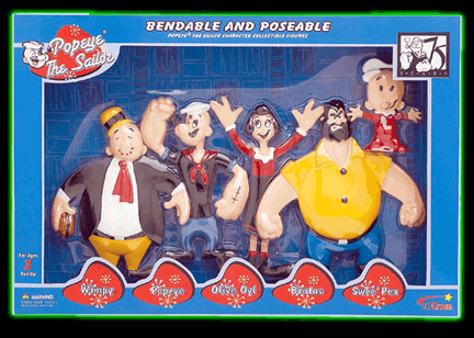 Popeye Bendable Figures Box Set