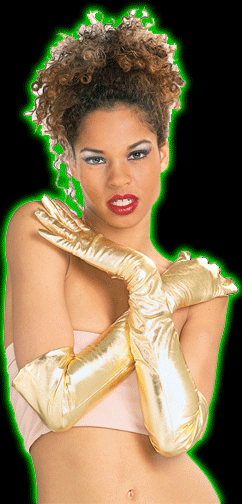 Long Gold Metallic Gloves