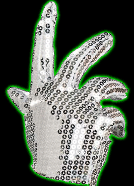 Michael Jackson Silver Sequin Adult Glove