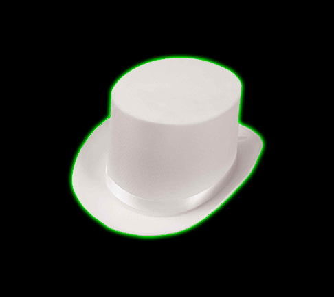 Deluxe White Satin Top Hat